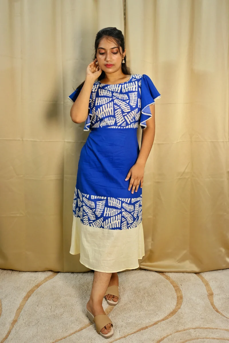 INDIGO PANEL DRESS - Image 2