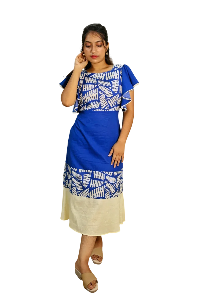 INDIGO PANEL DRESS