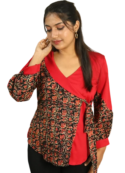 KALAMKARI WRAP TOP