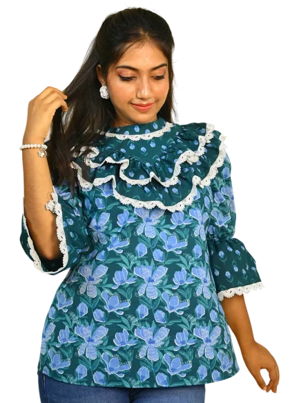 PETAL RUFFLE BLOUSE