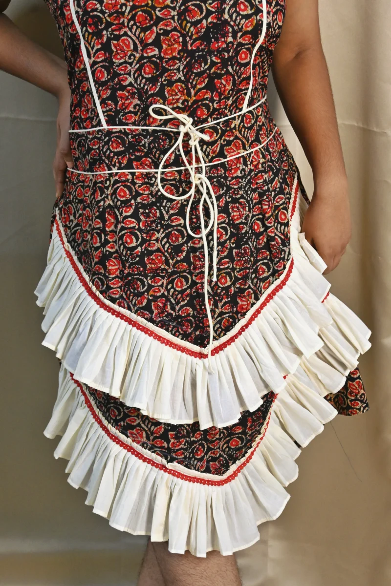 KALAMKARI FRILL DRESS - Image 4