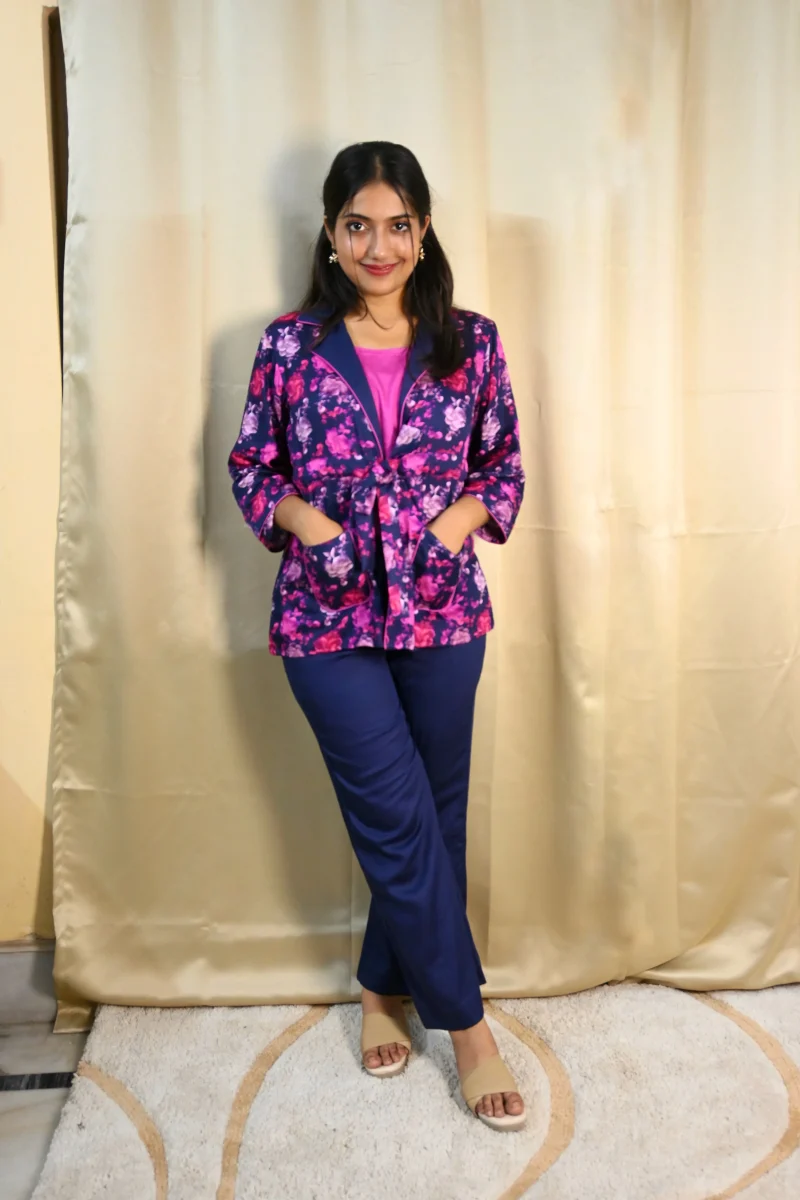MIDNIGHT PETAL JACKET SET - Image 4