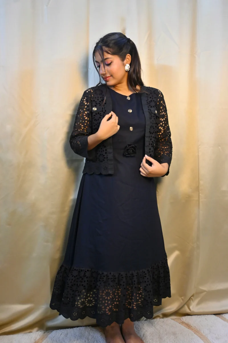 BLACK BLOOM DRESS - Image 6