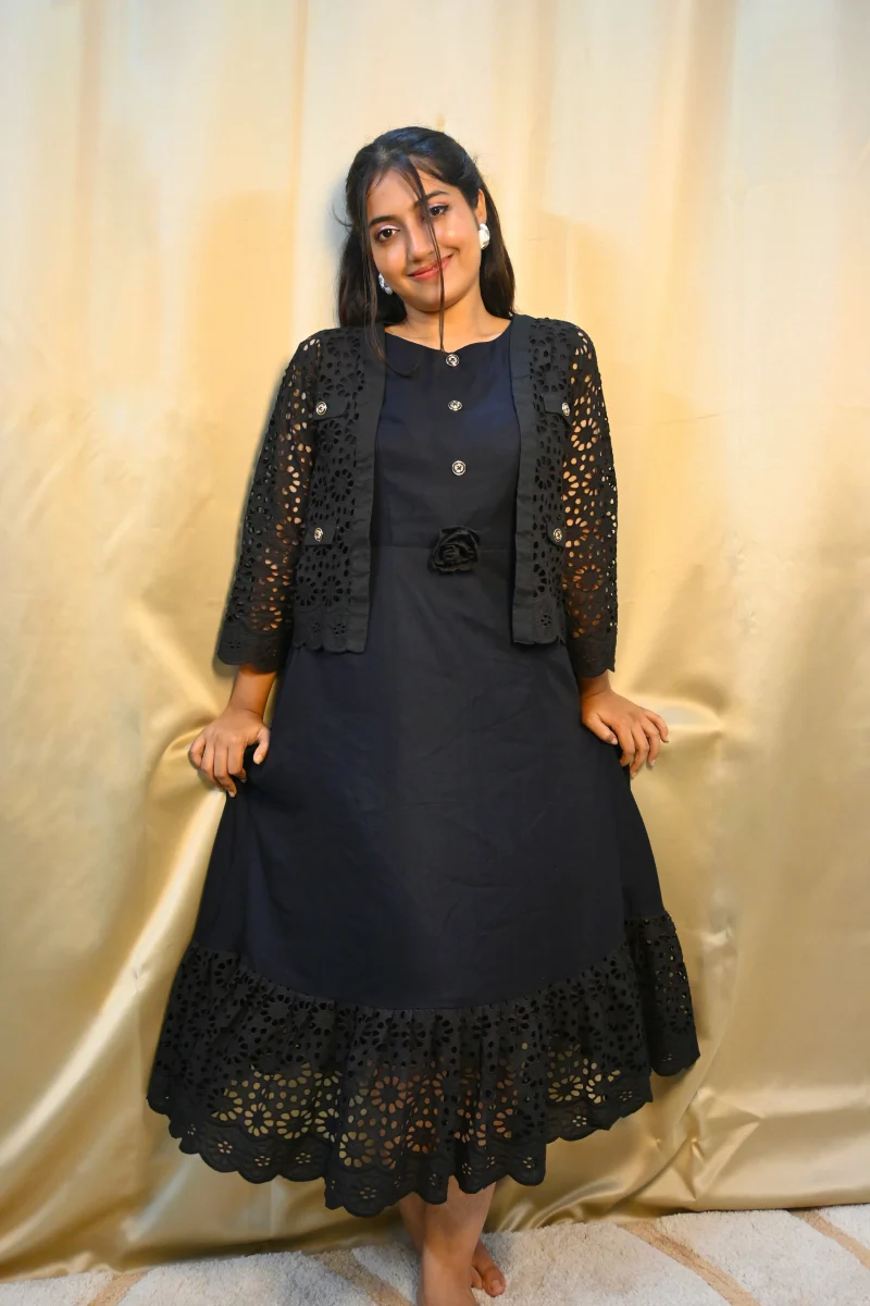 BLACK BLOOM DRESS - Image 2