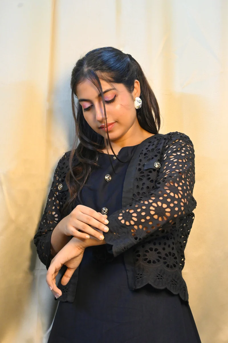 BLACK BLOOM DRESS - Image 3
