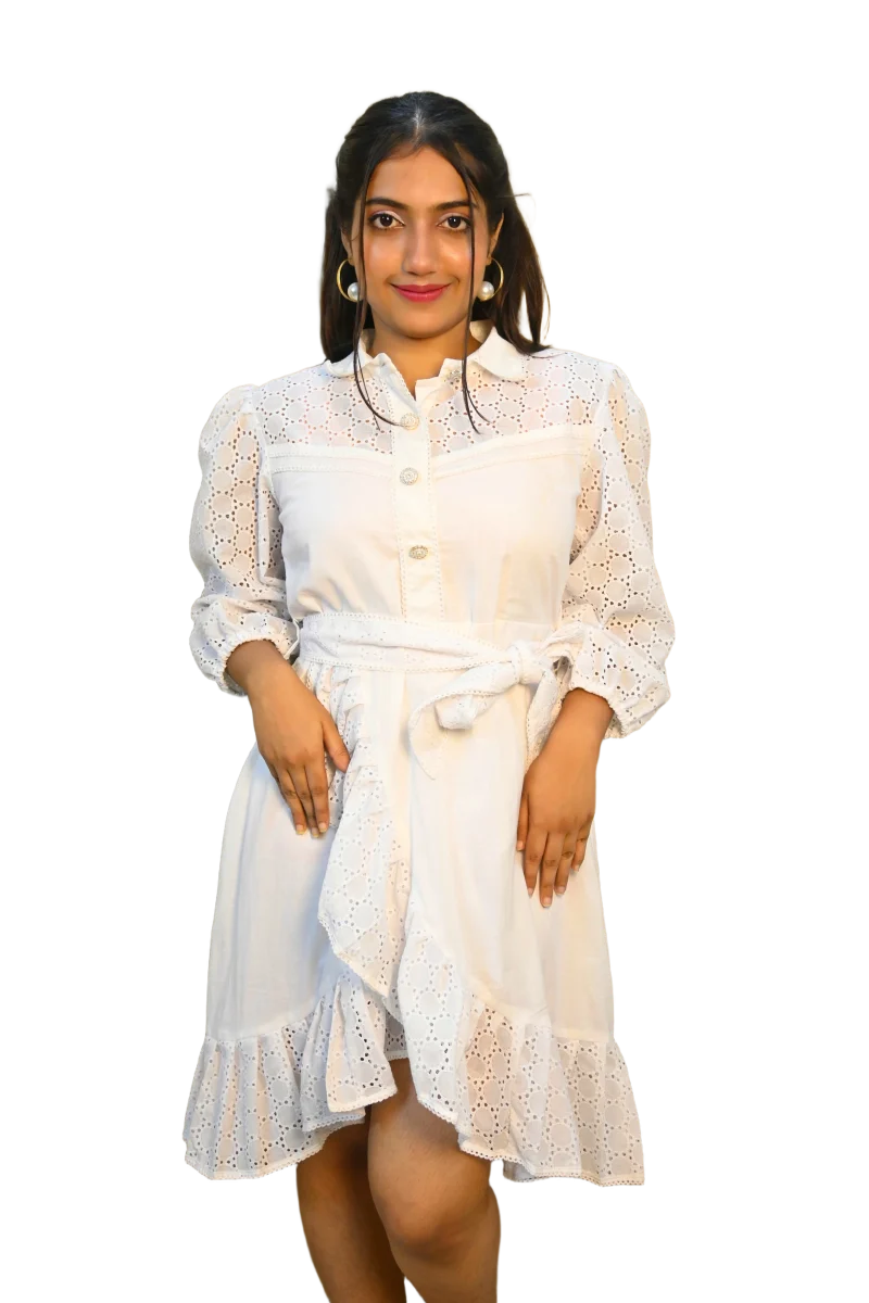WHITE HAKOBA DRESS