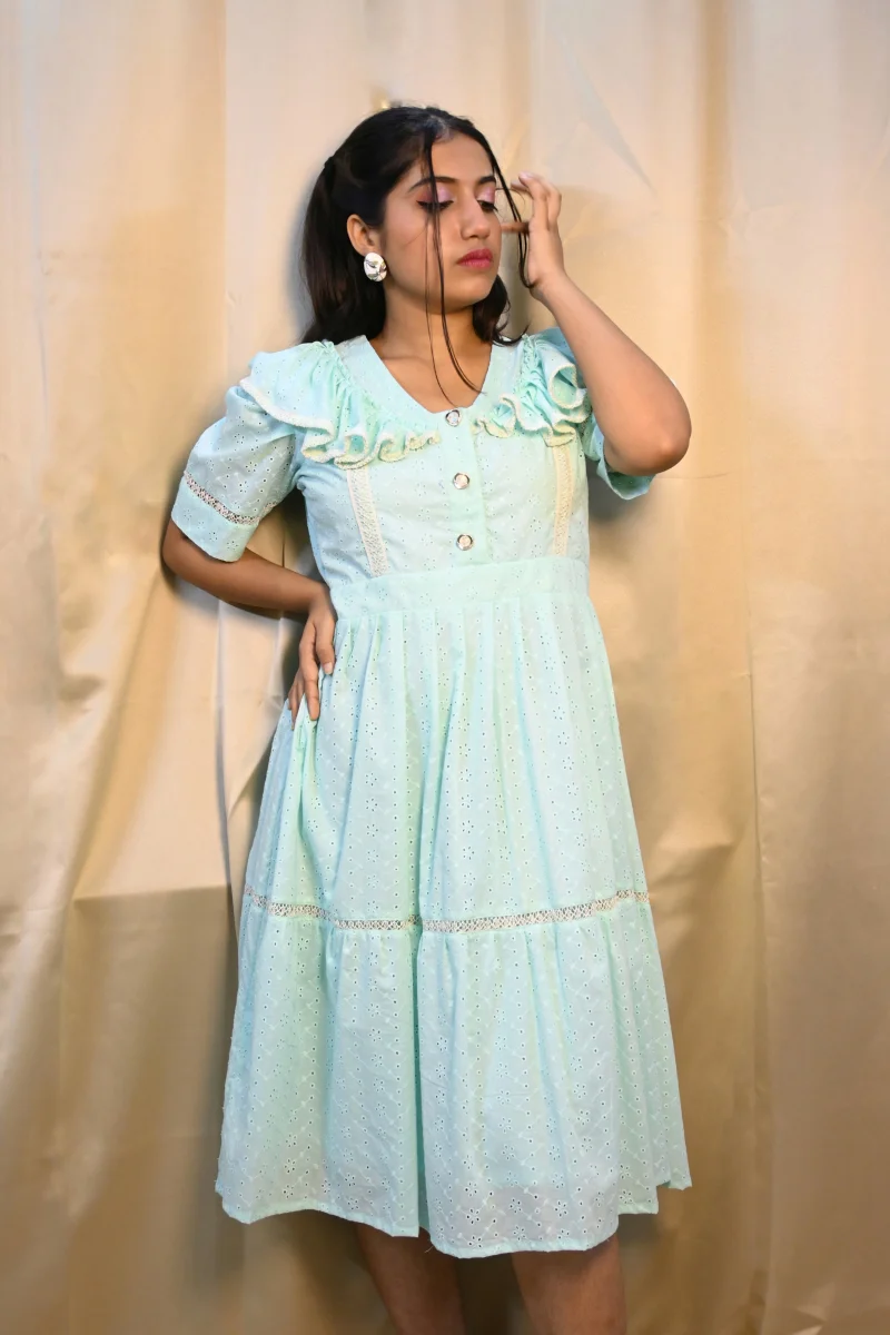 MINT MELODY TIERED DRESS - Image 4