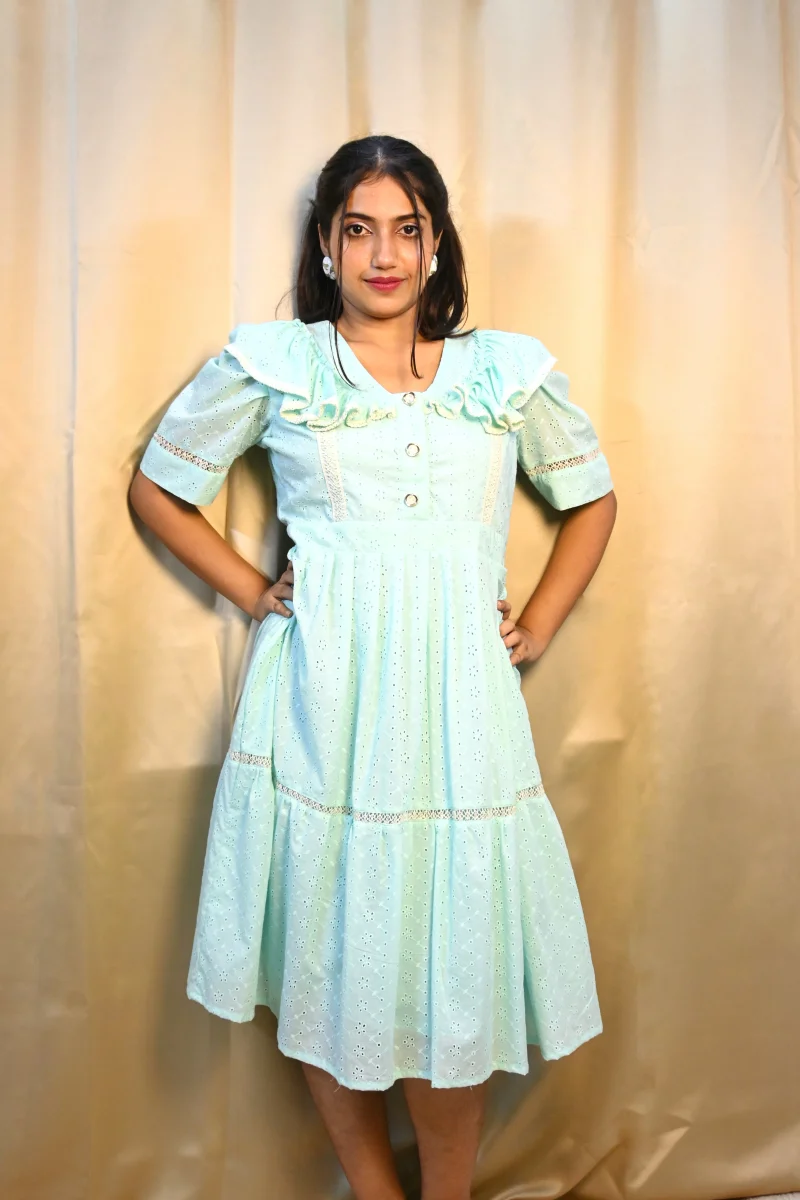 MINT MELODY TIERED DRESS - Image 3
